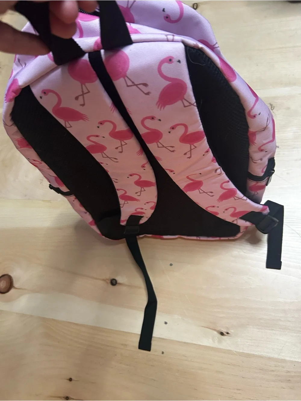 Pink Flamingo Print Backpack